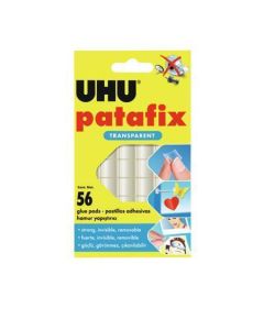 Samolepicí polštářky "Patafix", transparentní, 56 ks, oboustranné, UHU 25039