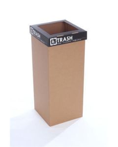 Odpadkový koš na tříděný odpad "Office, černá, recyklovaný, anglický popis, 50 l, RECOBIN