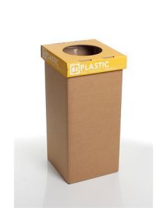 Koš na tříděný odpad "Mini", recyklovaný, anglický popis, žlutá, 20 l, RECOBIN