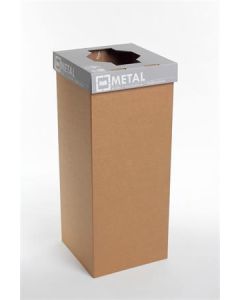 Odpadkový koš na tříděný odpad "Office", šedá, recyklovaný, anglický popis, 50 l, RECOBIN