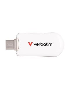 USB flash disk "Plectra", bílá, 128 GB, USB-C 3.2 Gen1, VERBATIM 30229
