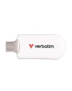 USB flash disk "Plectra", bílá, 256 GB, USB-C 3.2 Gen1, VERBATIM 30230