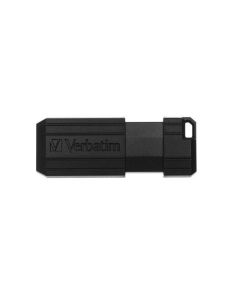 USB flash disk "PinStripe", černá, 64GB, USB 2.0, 10/4MB/sec, VERBATIM