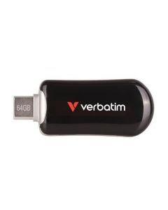 USB flash disk "Plectra", černá, 64 GB, USB-C 3.2 Gen1, VERBATIM 30224