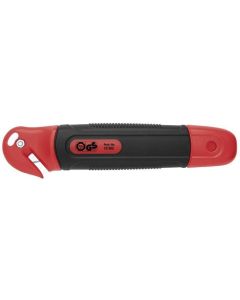 Odlamovací nůž "Safety", červená/černá, 18 mm, s řezačkou fólii, WEDO