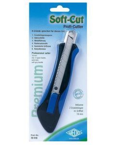 Odlamovací nůž "Soft-cut", modrá/černá, 18 mm, WEDO