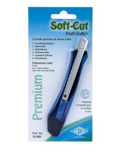 Odlamovací nůž "Soft-cut", modrá/černá, 9 mm, WEDO
