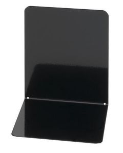 Rozdělovač knih, černá, kov, 2 ks, 14x12x14 cm, WEDO