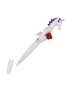 Kuličkové pero Unicorn "Lucky Punch", modrá, 1 mm, s LED světlem, WEDO 2522299