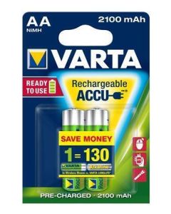 Nabíjecí baterie, AA (tužková), 2x2100 mAh, přednabité, VARTA "Longlife Accu"