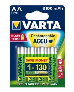 Nabíjecí baterie, AA (tužková), 4x2100 mAh, přednabité, VARTA "Longlife Accu"