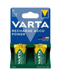 Nabíjecí baterie "Power", Typ C - HR14, 2 ks, 3000mAh, přednabité, bez plastu, VARTA 56714101412