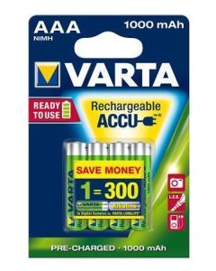 Nabíjecí baterie, AAA (mikrotužková), 4x1000 mAh, VARTA "Professional Accu"
