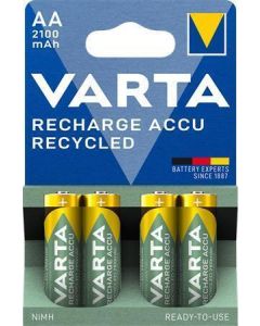 Nabíjecí baterie, AA, tužková, recyklovaná, 4x2100 mAh, VARTA