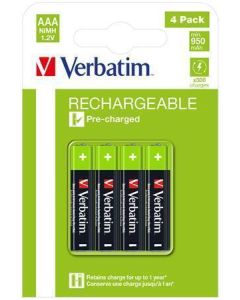 Nabíjecí baterie, AAA, 4x950 mAh, VERBATIM 49514