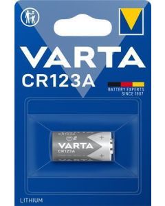 Baterie, foto lithium CR123A, 1 ks, VARTA
