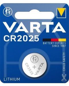 Baterie knoflíková, CR2025, 1 ks v balení, VARTA