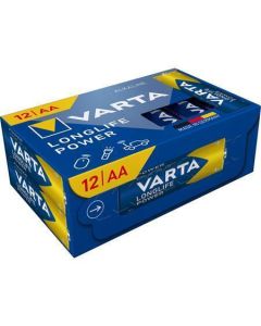 Baterie "Longlife Power", AA, 12 ks, bez plastu, VARTA 4906121132