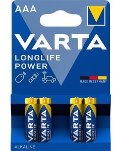 Baterie "Longlife Power", AAA (mikrotužková), 4 ks v balení, VARTA