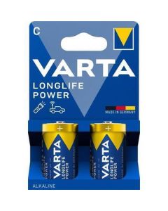 Baterie "Longlife Power", Typ C - LR14, 2 ks, bez plastu, VARTA 4914121422