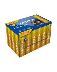 Baterie "Longlife", AA, 24 ks, bez plastu, VARTA 4106301134