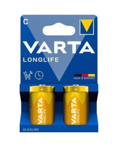 Baterie "Longlife", Typ C - LR14, 2 ks, bez plastu, VARTA 4114101422