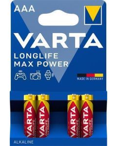 Baterie, AAA (mikrotužková), 4 ks v balení, VARTA "MaxTech"