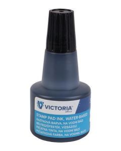 Razítková barva, černá, 30 ml, VICTORIA OFFICE