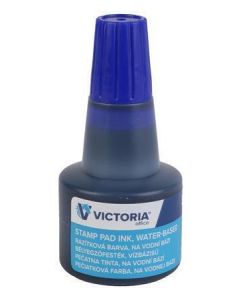 Razítková barva, modrá, 30 ml, VICTORIA OFFICE
