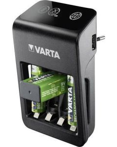 Nabíječka baterií "Plug", AA/AAA/9V, 4xAA 2100 mAh, LCD displej, VARTA