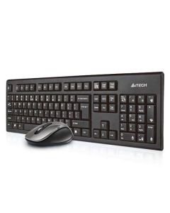 A4Tech 7100N sada klávesnice bezdrátová CZ, černá s bezdrátovou optickou myší, AAA, klasická, 2.4 [Ghz]