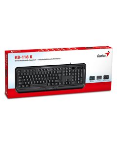 Genius KB-118 II klávesnice drátová (PS/2) CZ/SK, černá