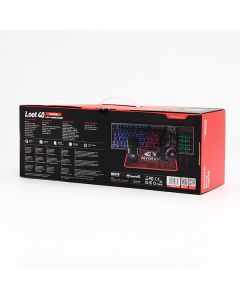 Marvo LOOT 40 sada klávesnice drátová (USB) CZ/SK, černá s herní myší, podložkou a sluchátky, podsvícená