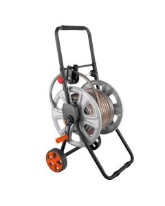 NEO TOOLS vozík pro zahradní hadici s navijákem až 60m 1/2" nebo 20m 3/4", šedo-černý, 15-792