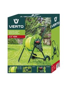 Verto vozík pro zahradní hadici až 45m 1/2" nebo 15m 3/4", 1/2" i 3/4", zelený, 15G791