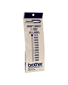 Štítky pro razítka Brother, ID1212, 12x12mm, 12ks, s průhlednou krytkou