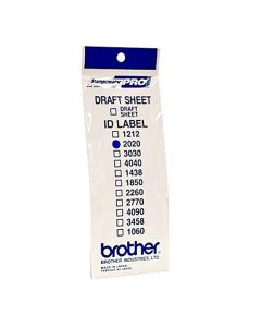 Štítky pro razítka Brother, ID2020, 20x20mm, 12ks, s průhlednou krytkou