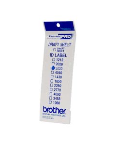 Štítky pro razítka Brother, ID3030, 30x30mm, 12ks, s průhlednou krytkou