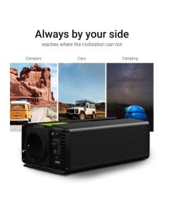 Green Cell ® měnič napětí 24V na 230V, 500W Full Sine Wave