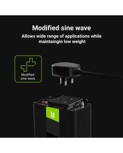 Green Cell měnič napětí z 24V na 230V, 150W/300W, modifikovaný sinus, UK zásuvka