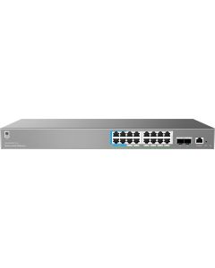 Grandstream GWN7802P Pro L2++ Managed Network switch, 16x 1Gb RJ45, PoE++, SFP+, DHCP, CLI, VLAN