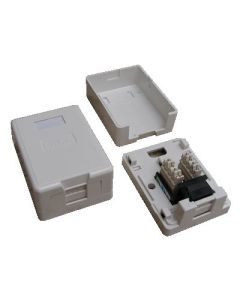 DATACOM Datová zásuvka UTP CAT5E 1xRJ45 na omítku (protiprachová)
