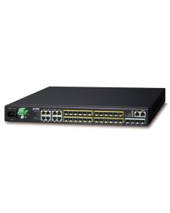 Planet XGS3-24242(v3) L3 switch, 8x1Gb, 24x1Gb SFP, 4x10Gb SFP+, HW/IP stack, 2xPower-in
