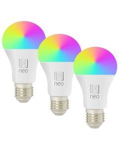 IMMAX NEO LITE SMART sada 3x žárovka LED E27 11W RGB+CCT barevná a bílá, stmívatelná, Wi-Fi, TUYA