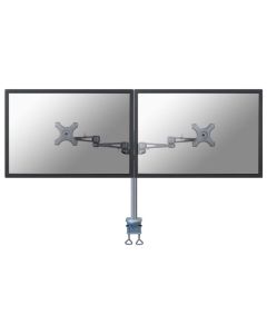 Neomounts FPMA-D935D /Držák displeje/na stůl/14-27"/svorka/3čepy/VESA 100X100/nosn.2x6kg/2 displeje/stříbrný