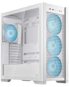 POUŽITÉ - ASUS skříň TUF GAMING GT302 TG ARGB WHITE/ ATX / průhledná bočnice / 4x 140mm ARGB / bez zdroje / bílá