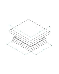 Kryt ventilační jednotky IP5X, montáž na redukci RAL7035