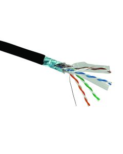 Solarix Kabel FTP PE drát c6 venkovní, 500m/špulka černý, SXKD-6-FTP-PE