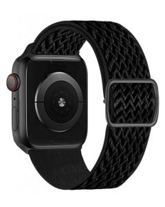 Swissten řemínek pro apple watch nylonový 38 / 40 / 41 mm černý (se sponou)