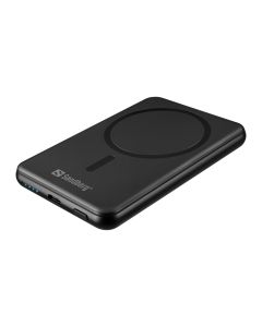 Sandberg SemiSolidState Magnet Powerbank 5000 mAh PD20W, magnetická powerbanka, černá